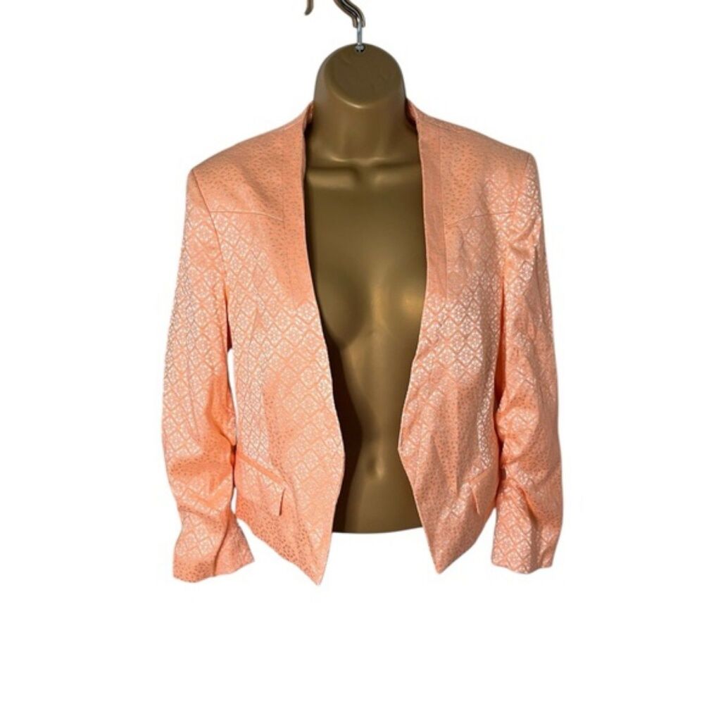 Victoria’s Secret Open Blazer Orange Print 8